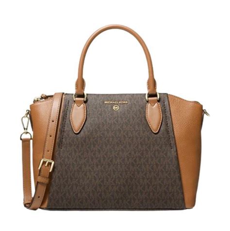 michael kors sienna medium messenger one size 30f1g4ss2b-252|Sienna Medium Logo and Leather Satchel .